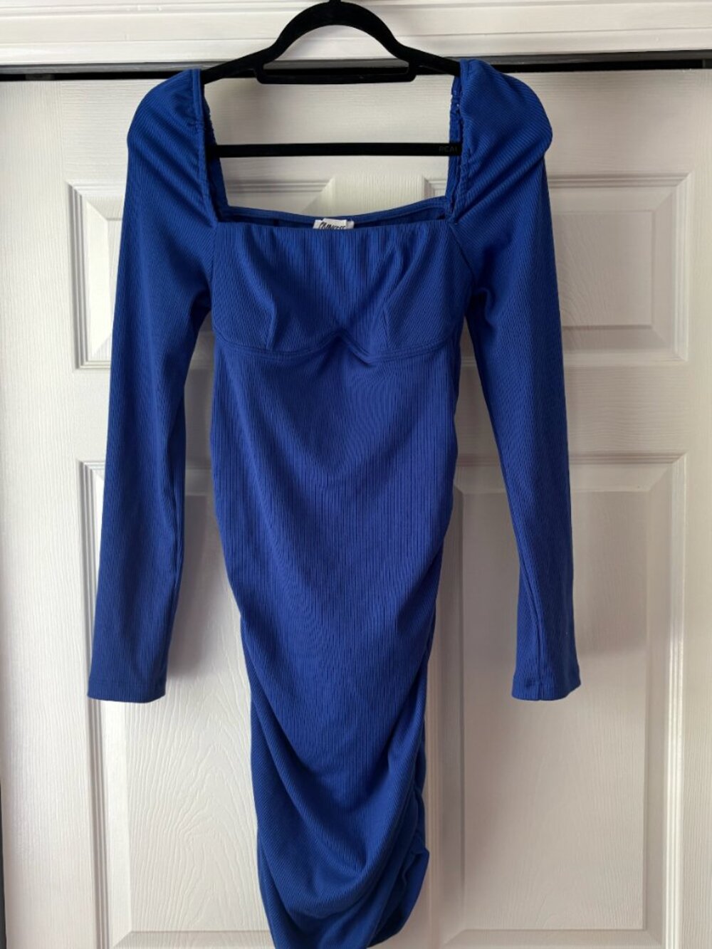 Princess Polly Blue Long Sleeve Mini Dress